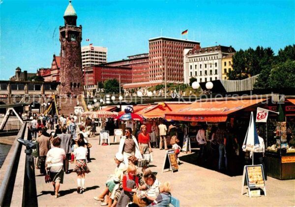Hamburg Promenade St Pauli Landungsbrücken