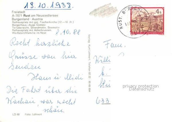 Rust Burgenland Rathausplatz Gotische Fischerkirche Bür – Bild 2