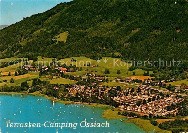 Ossiach Terrassen Campingplatz Fliegeraufnahme