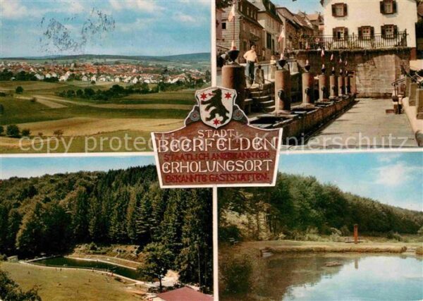 Beerfelden Odenwald Panorama Waldbad Zwei Röhren Brunnen