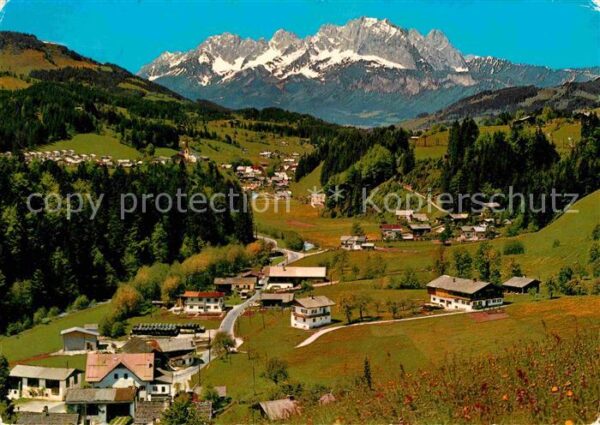 Fieberbrunn Tirol Panorama mit Wildem Kaiser