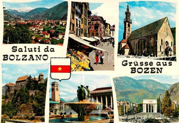 Bozen Suedtirol Panorama Col Catinaccio Piazza delle Er