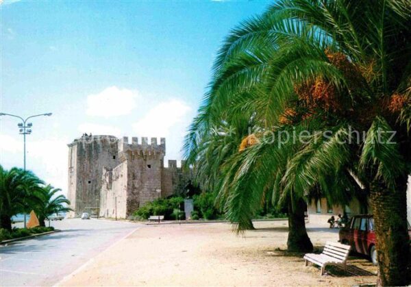 Trogir Trau Festung Palmen