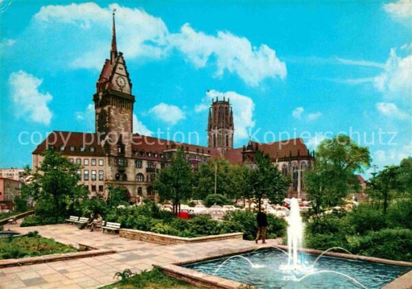 Duisburg Ruhr Rathaus Fontäne