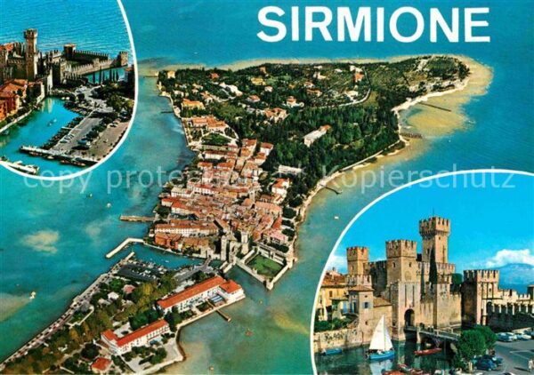 Sirmione Lago di Garda Penisola Halbinsel Gardasee Schloss Fli