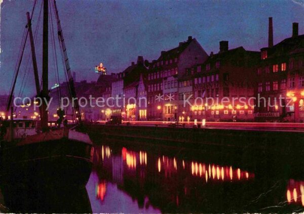 Kobenhavn Altenstemning i Nyhavn Abend im Neuhafe