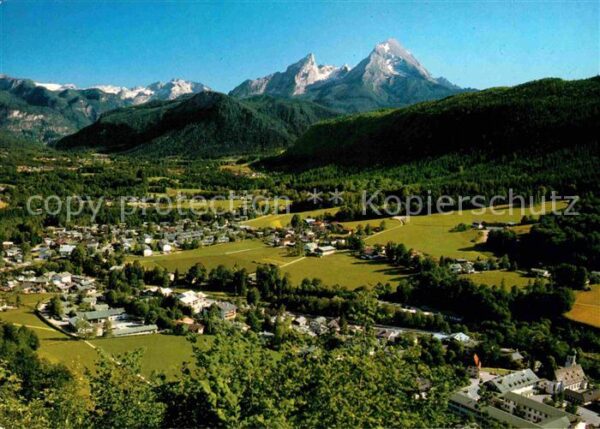 Bischofswiesen Panorama Blick zum Watzmann Berchtesgad