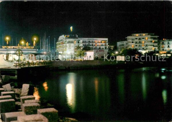 Riccione La Darsena notturno Hafen bei Nacht