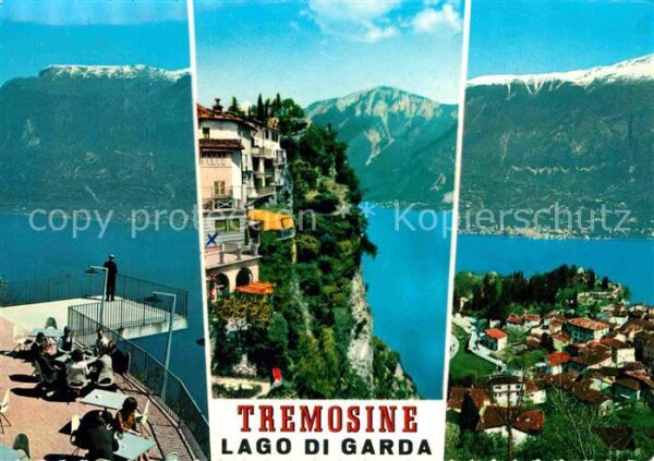 Tremosine Lago di Garda Aussichtsplattform Teilansichten Gardas