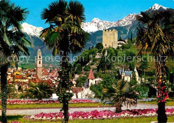 Meran Merano Kurpark Palmen Kirche Burgruine Texelgr