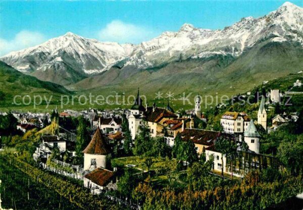 Obermais Meran Panorama Texelgruppe
