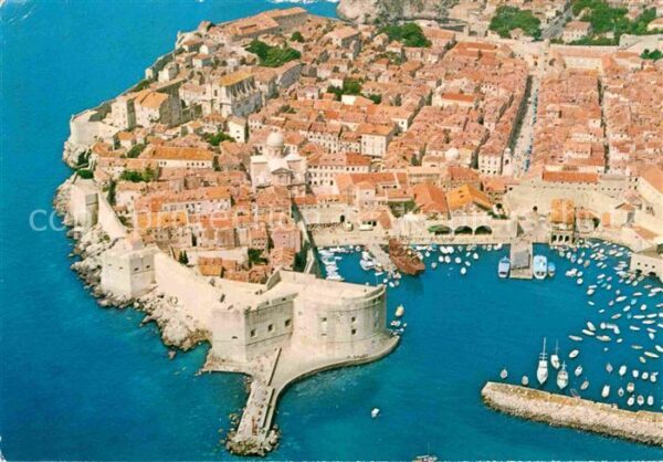 Dubrovnik Ragusa Altstadt Hafen Festung Fliegeraufnahme