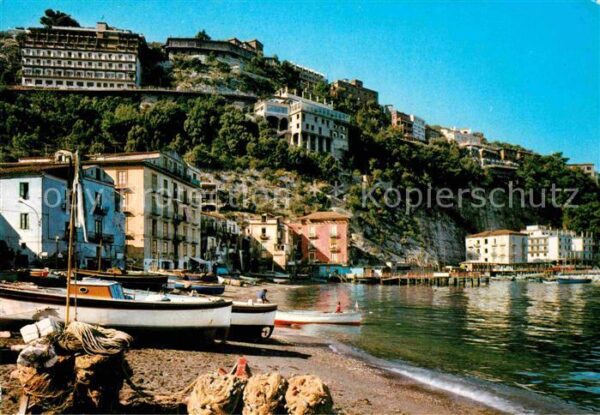 Sorrento Campania Panorama Strand Fischerboot Hotels