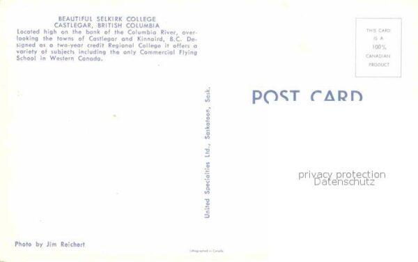 Castlegar Selkirk College Fliegeraufnahme – Bild 2
