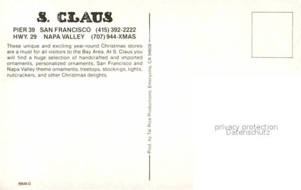 San Francisco California Santa Claus Store – Bild 2
