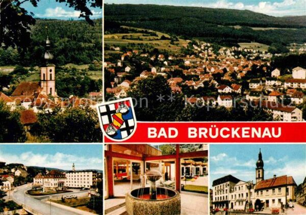 Bad Brueckenau Kirche Panorama Strassenpartie Trinkbru