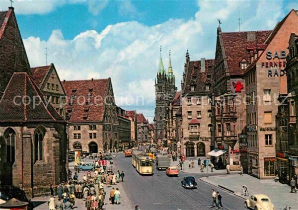 Nuernberg Königstrasse mit Lorenzkirche