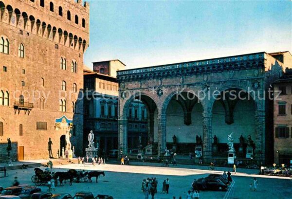 Firenze Florenz Piazza Signoria e Loggia dell Orcagna
