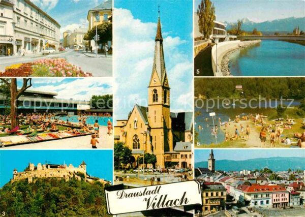 Villach Kaernten Bahnhofstr Warmbad Villach Ruine Landsk