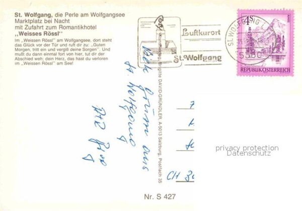 St Wolfgang Wolfgangsee Marktplatz bei Nacht Hotel Weisses Röss – Bild 2