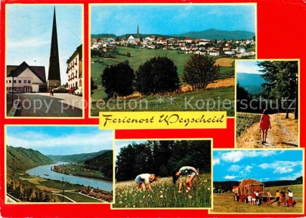 Wegscheid Niederbayern Kirche Panorama Flusspartie Heuernte Wa