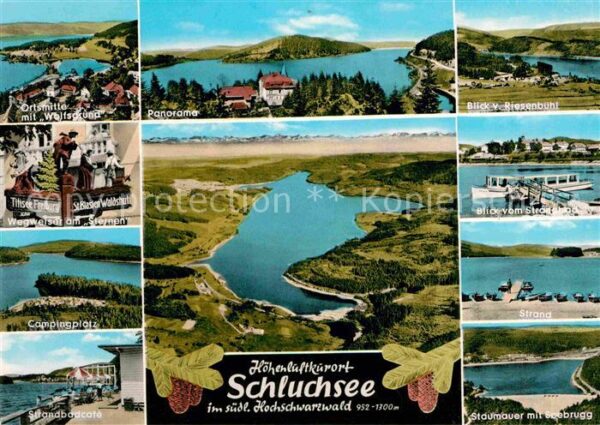 Schluchsee Wolfsgrund Panorama Riesenbühl Wegweise