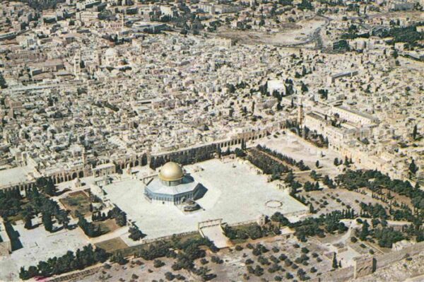 Jerusalem Yerushalayim Aerial view of the Old City showing the
