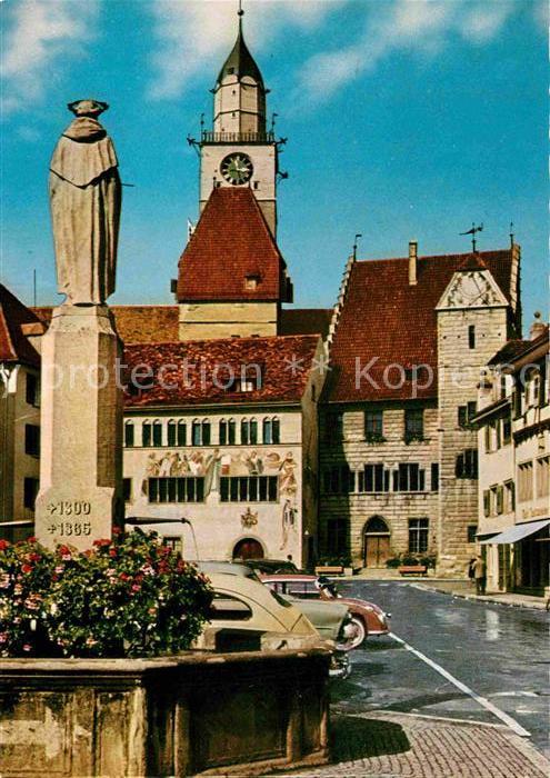 Ueberlingen Bodensee Münster Rathaus Brunnen