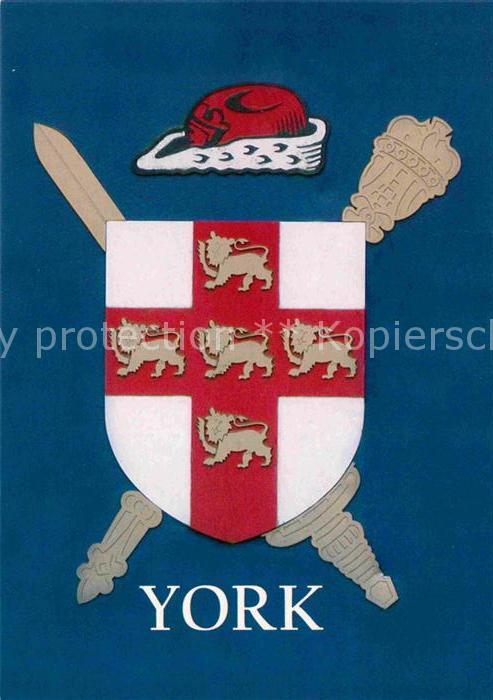 York United Kingdom The five Lions on the cross of St Georg