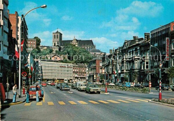 Liege Luettich Boulevard de la Sauveniere avec Eglise