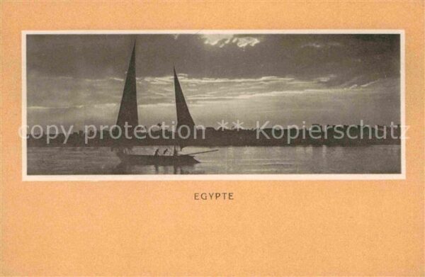 Egypte Segelboot Nil Abendstimmung Serie X No