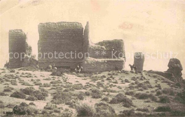 Marokko Maroc Felsen Soldaten zu Pferd