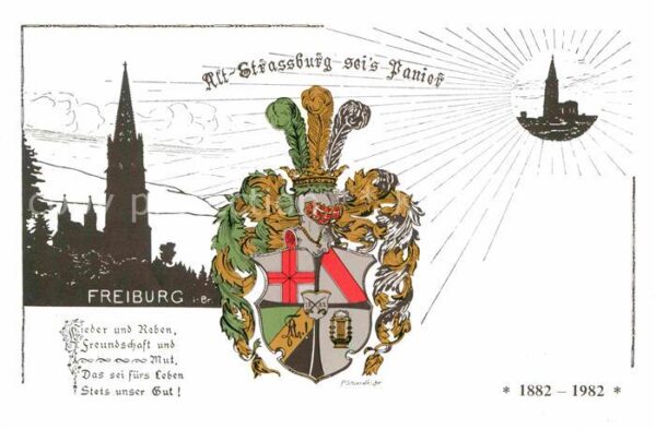 Freiburg Breisgau Münster Wappen Musikalische Studentenge