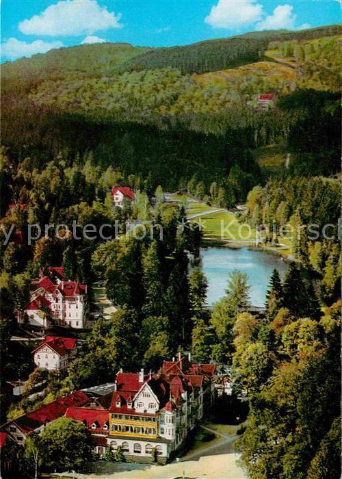 Bad Sachsa Harz Teilansicht mit Schmelzteich Fliegerauf