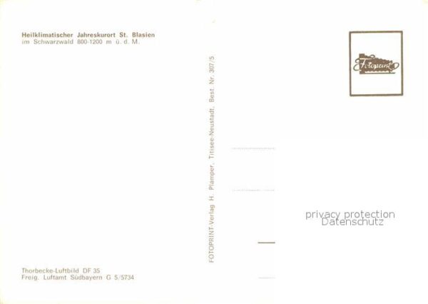 St Blasien Heilklimatischer Kurort Schwarzwald Fli – Bild 2
