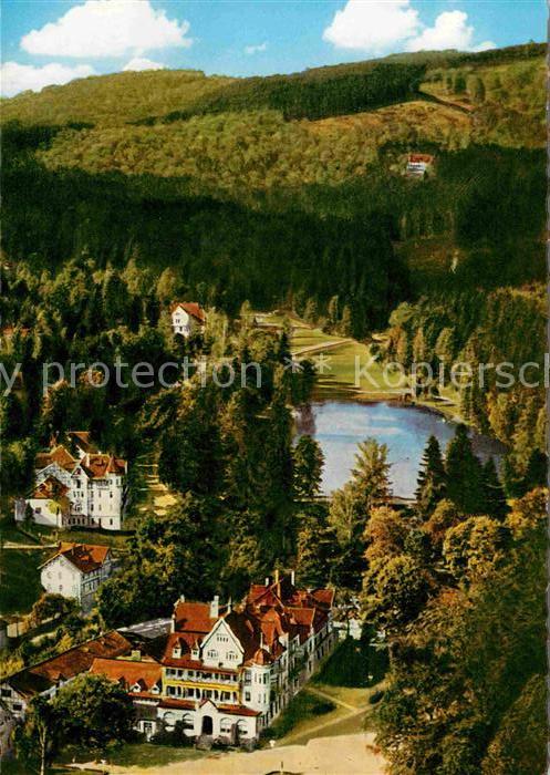 Bad Sachsa Harz Teilansicht mit Schmelzteich Fliegerauf