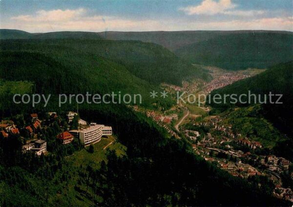 Bad Wildbad Staatsbad im Schwarzwald Fliegeraufnahm
