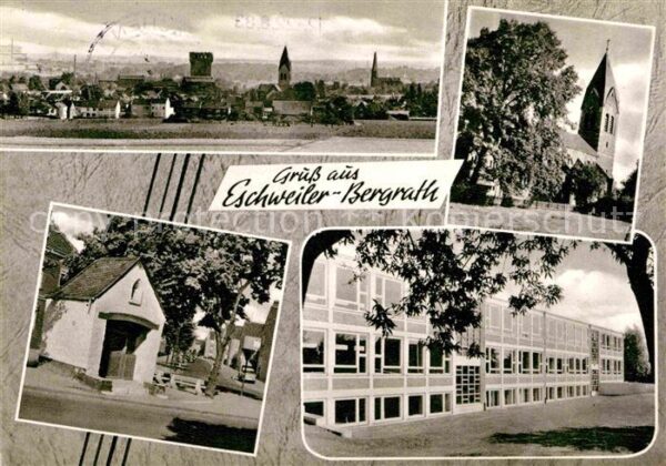 Bergrath Ortsansicht mit Kirche Kapelle Schule