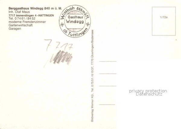 Hattingen Immendingen Berggasthaus Windegg Kapelle Kreuze auf – Bild 2