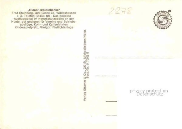 Glane Wildeshausen Glaner Brautschänke Ausflugslokal Natur – Bild 2