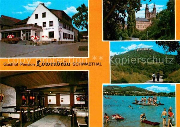 Schwabthal Gasthof Pension Löwenbräu Kirche Landsc