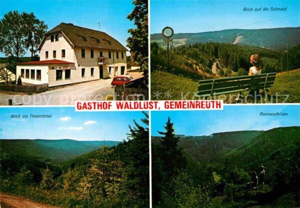 Schwarzenbach Wald Gasthof Waldlust Blick ins Thiernitztal