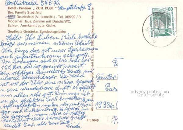 Deudesfeld Hotel Pension zur Post Restaurant Liege – Bild 2