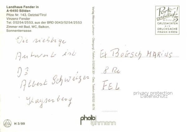 Soelden Oetztal Landhaus Fender Fremdenzimmer – Bild 2