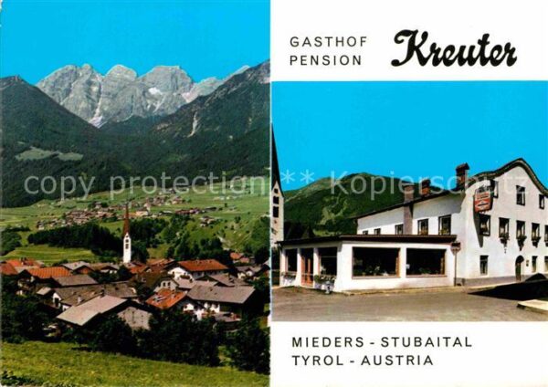 Mieders Tirol Gasthof Pension Kreuter Stubaital Ortsa
