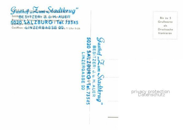 Salzburg Oesterreich Gasthof Zum Stadtkrug Ossis Feinschmeck – Bild 2