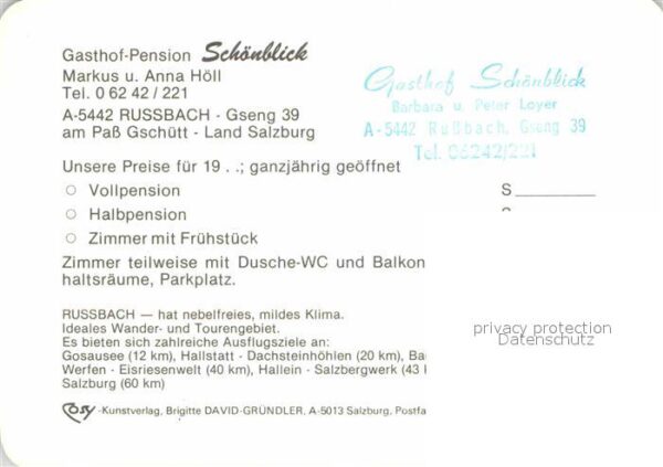 Russbach Pass Gschuett Gasthaus Pension Schönblick Gesamtansic – Bild 2
