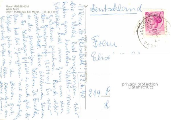 Schenna Meran Garni Hotel Mösslheim Alpen – Bild 2