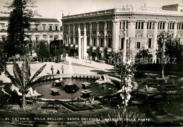 Catania Villa Bellini Vasca dei Cigni Palazzo d