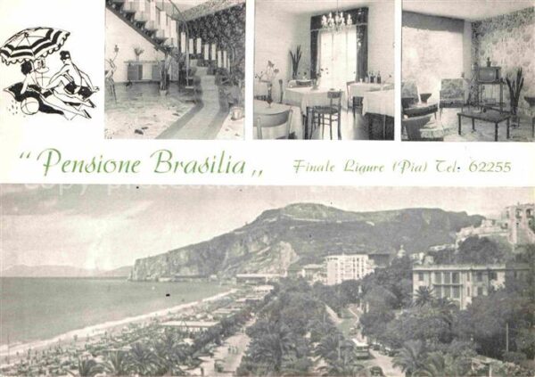 Finale Ligure Pensione Brasilia Strand Küste